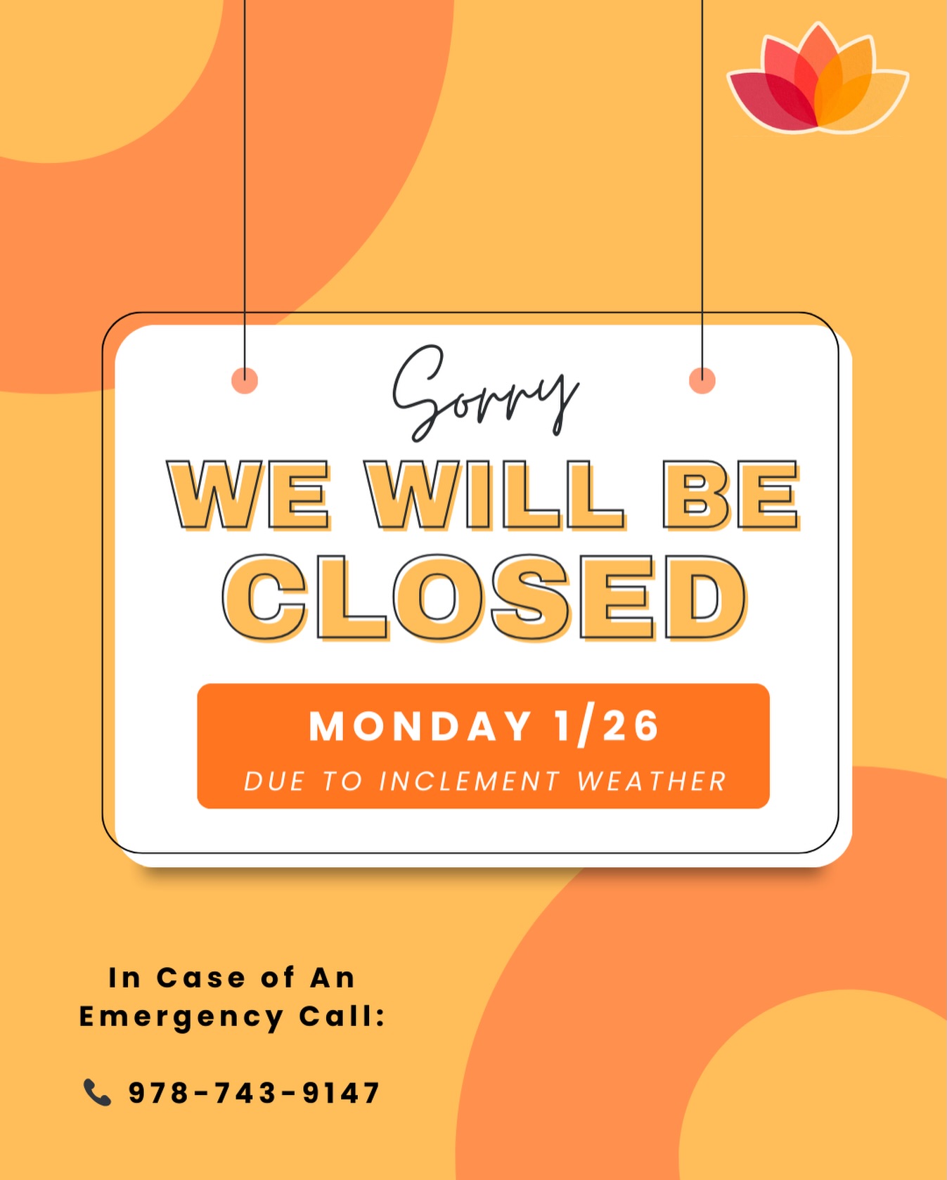 Due to the winter storm, our office will be closed tomorrow 1/26. Stay cozy & safe, we’ll see you soon! 
If you have a dental emergency, please call 📞978-743-9147.